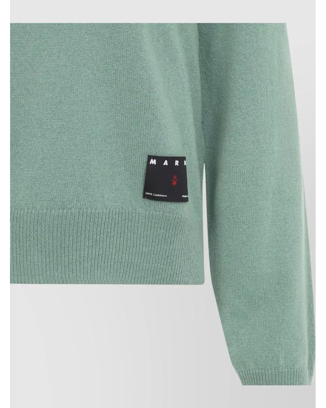 Marni Green Cashmere Turtleneck Sweater