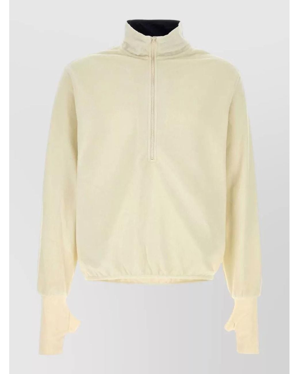 Entire studios Natural Fleece Oversized High-Neck 3/4-Zip Sweatshirt for men