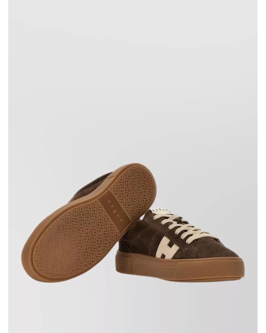 Hogan Brown Suede Low-Top Sneakers for men