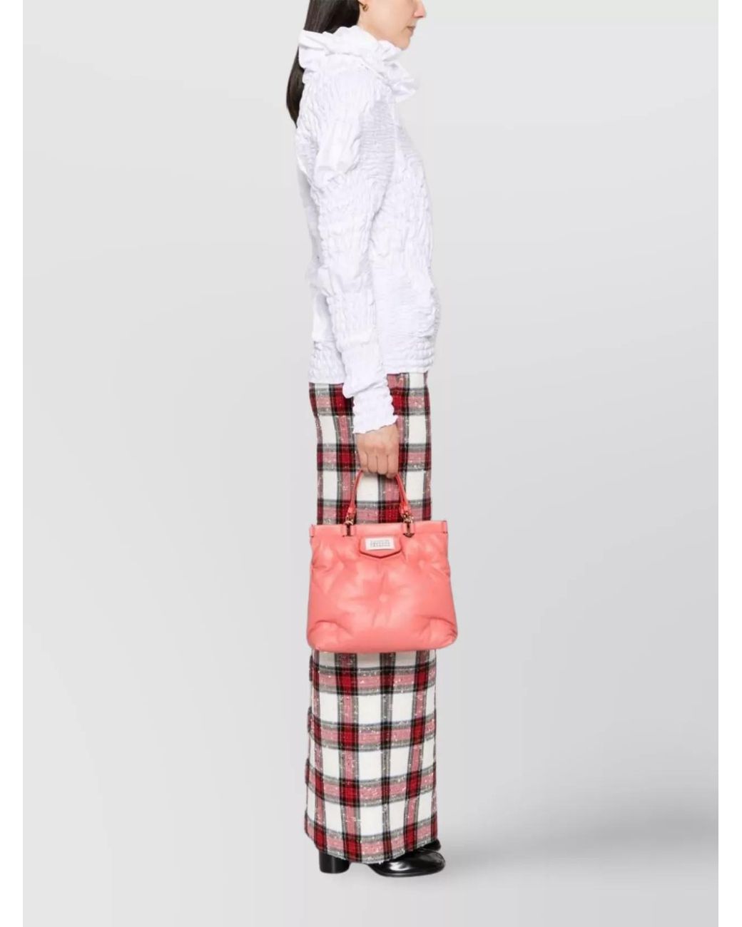 Maison Margiela Pink Glam Slam Small Leather Tote Bag