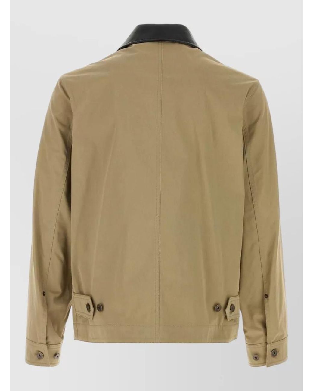 Burberry Green Cotton Single Breasted Coat for men
