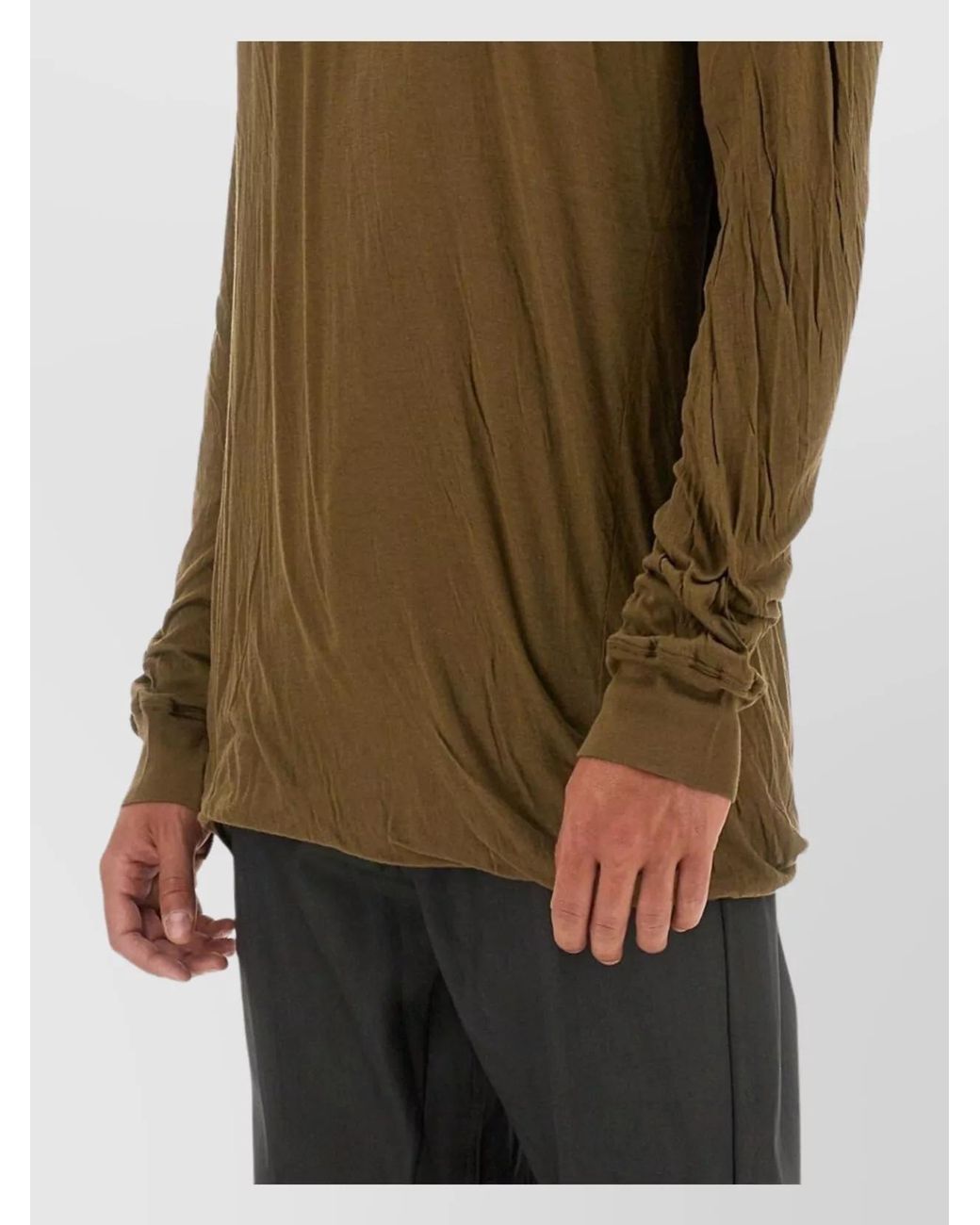 Rick Owens Green Oversized Cotton T-Shirt for men