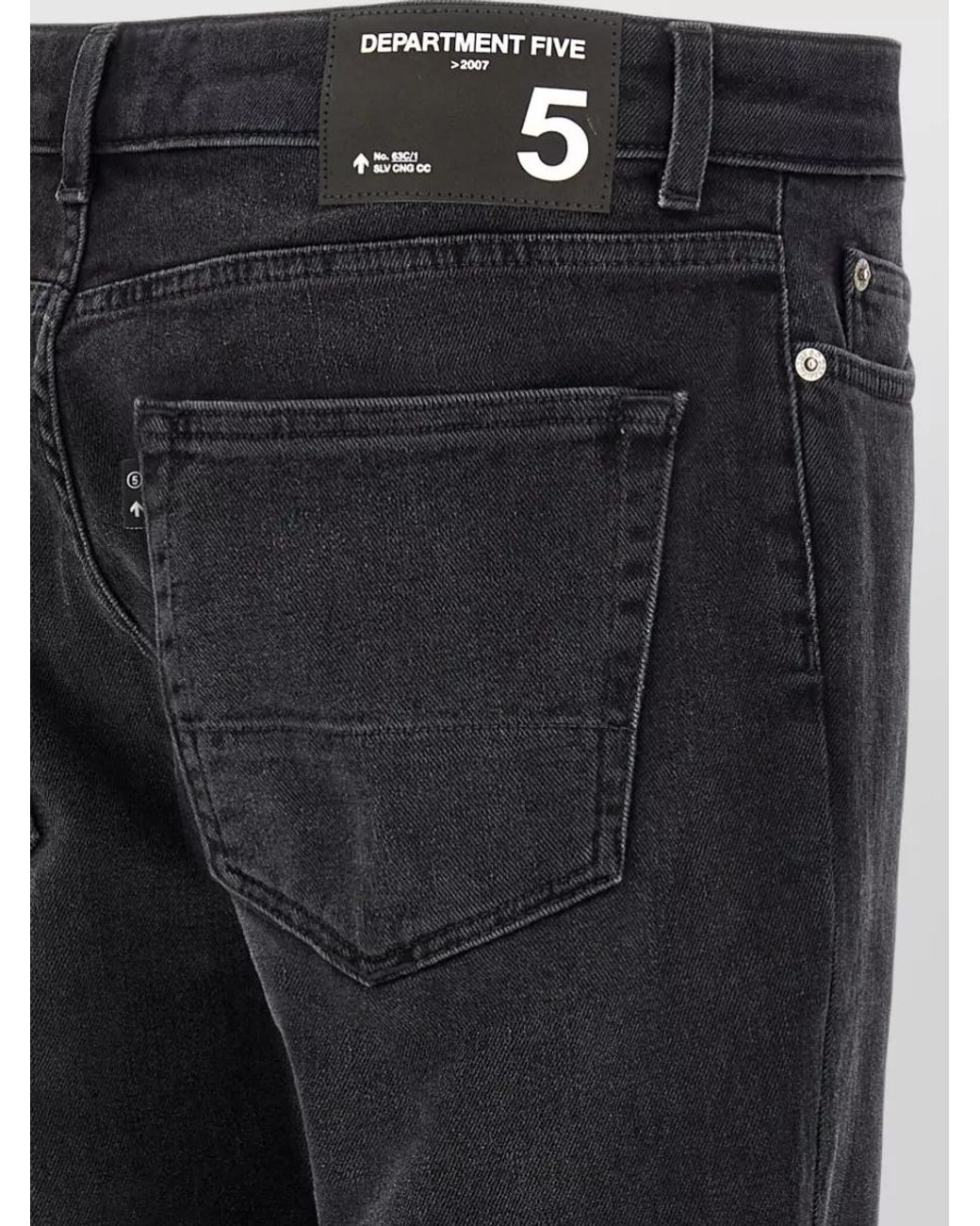 Department 5 Blue Denim Cropped Straight-Leg Jeans for men