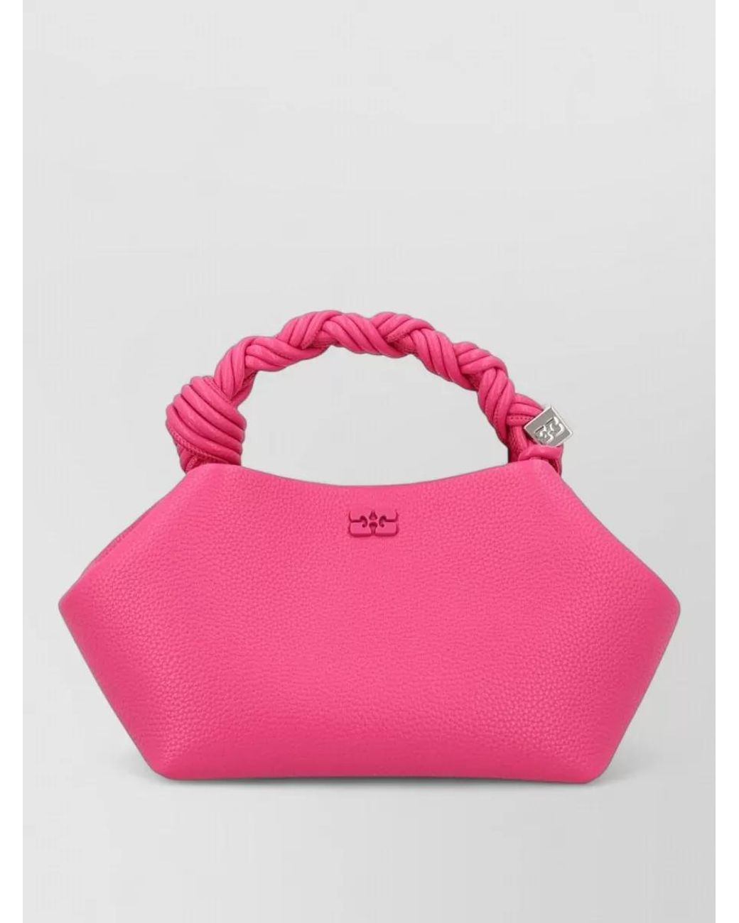 Ganni Pink Bou Small Synthetic Tote Bag