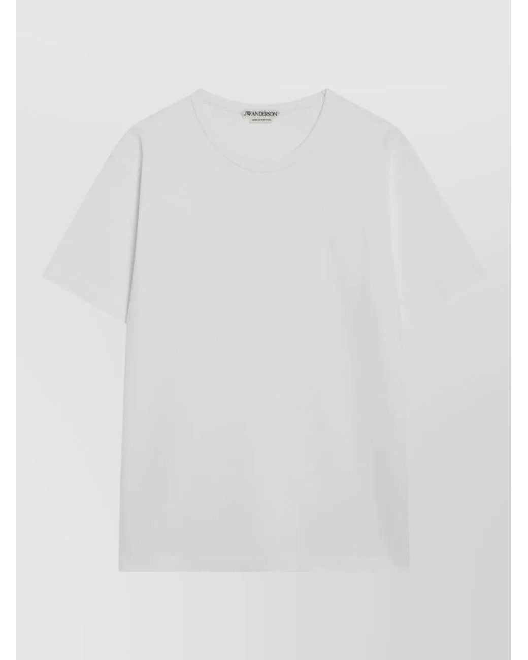 J.W. Anderson White Logo-Embroidered T-Shirt for men