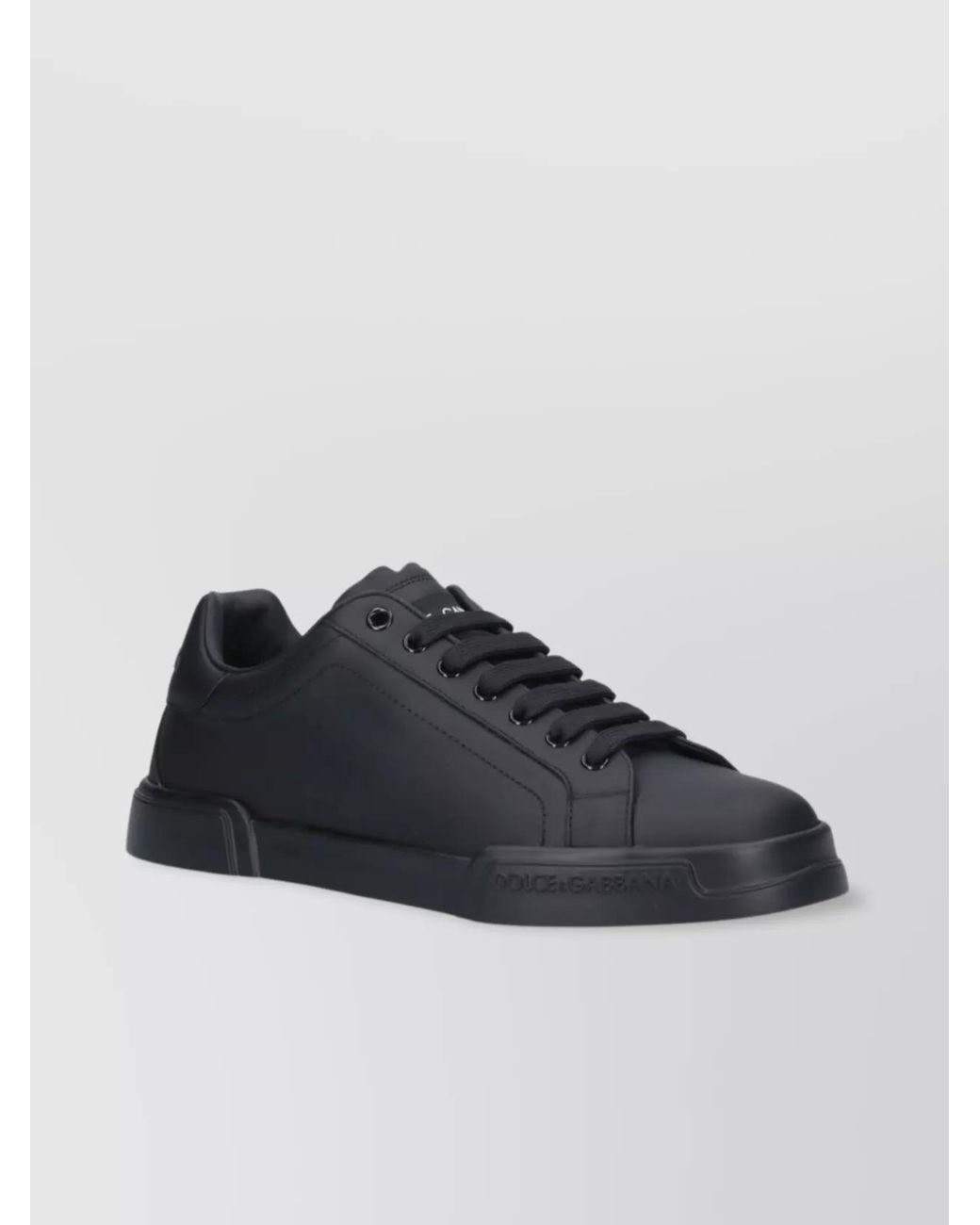 Dolce & Gabbana Blue Leather Low-Top Sneakers for men