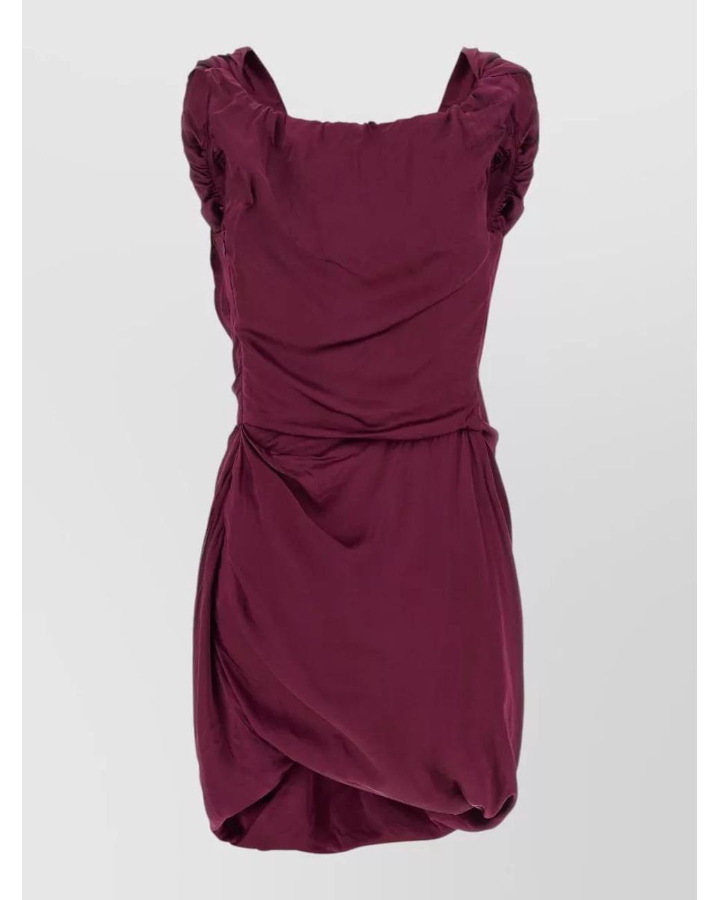 Vivienne Westwood Purple Draped Sleeveless Mini Dress