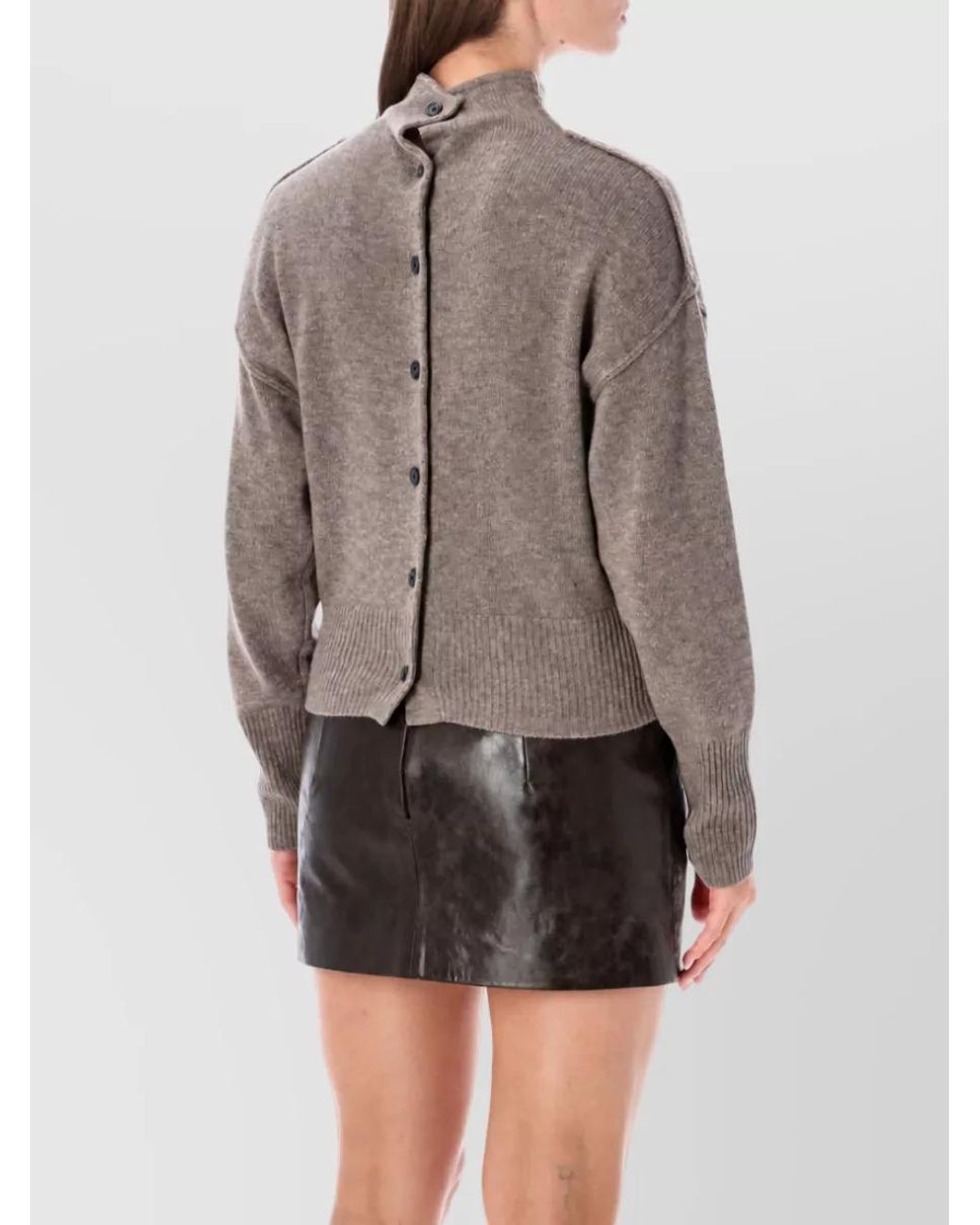 THE GARMENT Gray Cashmere Wool Knit Sweatshirt