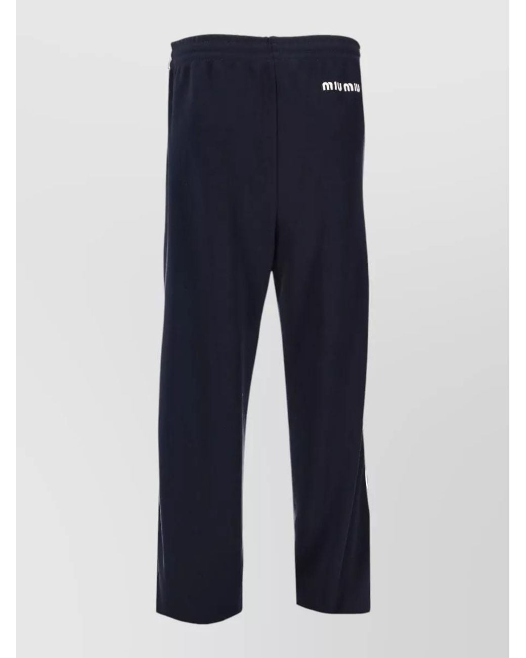 Miu Miu Blue Polyester Track Pants