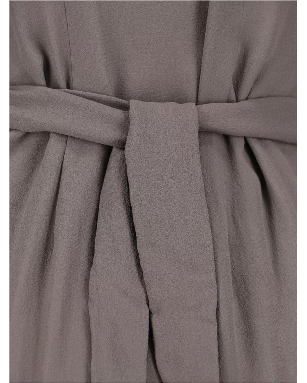 Rick Owens Gray Silk Knee-Length Dress