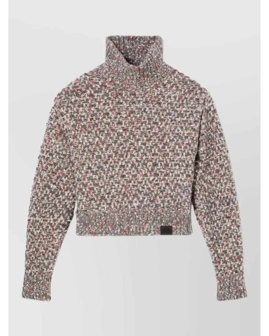 Stella McCartney Gray Wool Textured-Knit Relaxed-Fit Sweatshirt