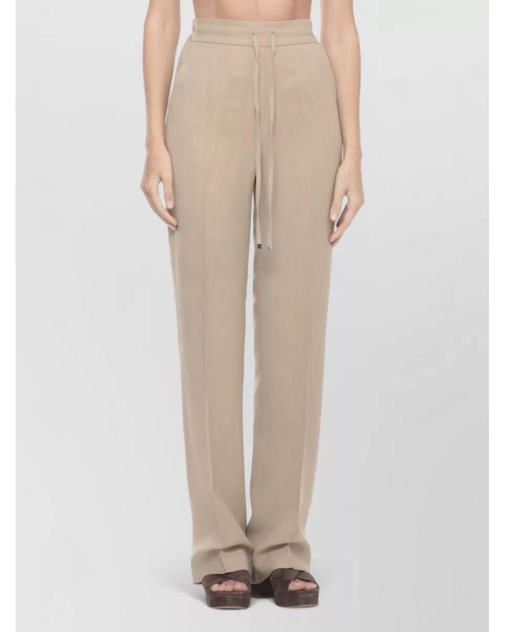 Antonelli Natural Wide-Leg Trousers