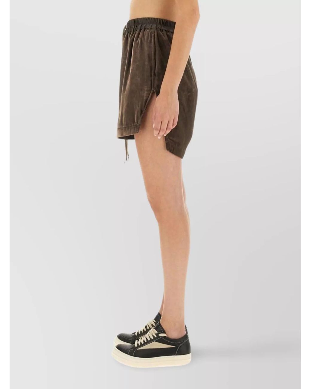 Rick Owens Natural Velvet Shorts