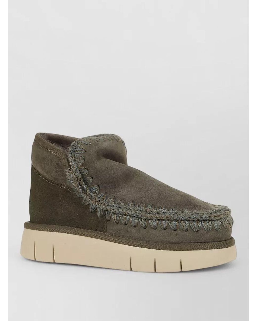 Mou Multicolor Shearling Slip-On Platform Slippers