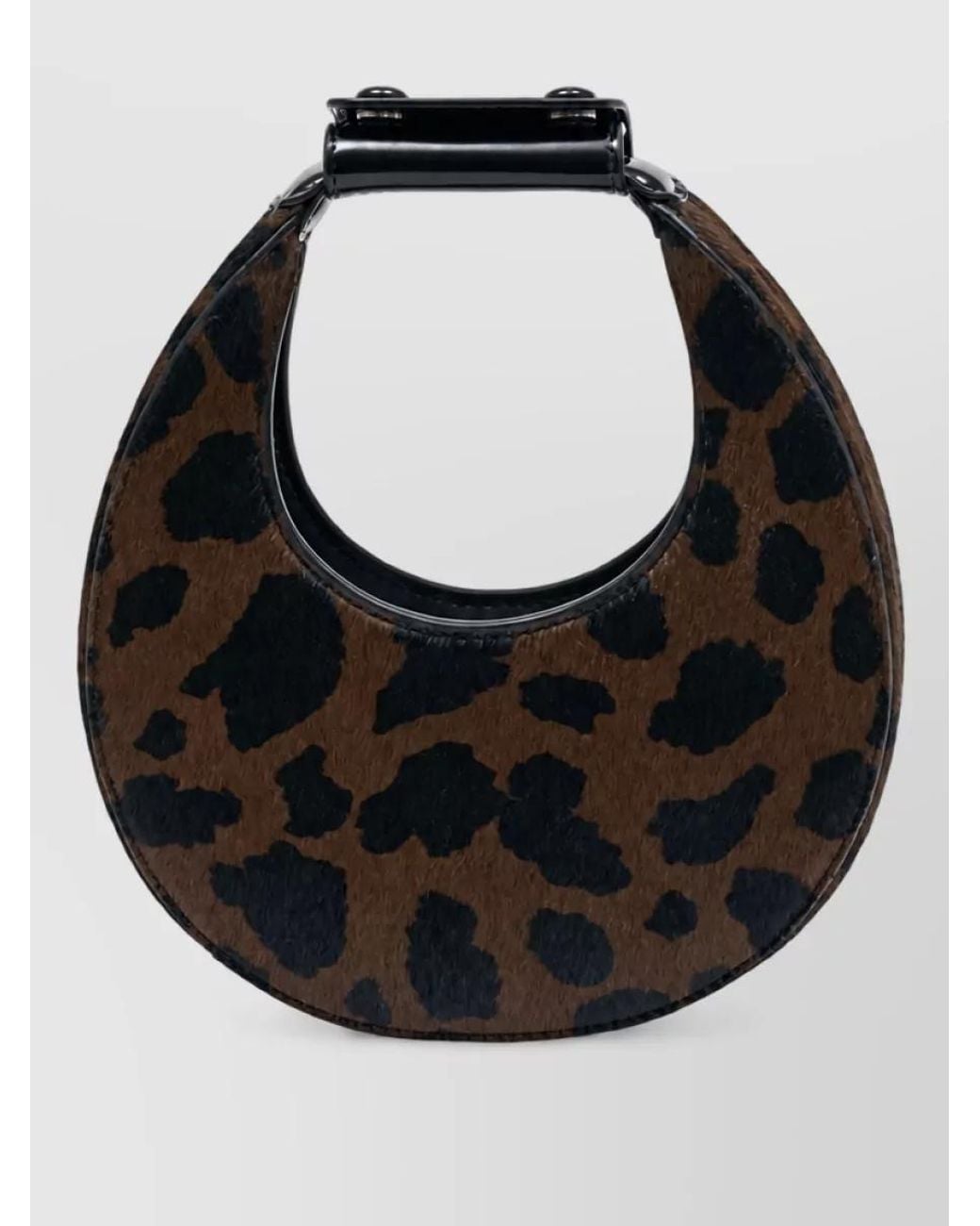 Staud Black Moon Leather Clutch Bag