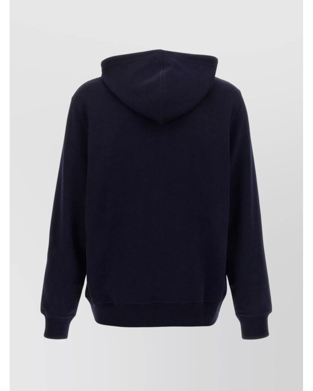 Brunello Cucinelli Blue Cotton Cashmere Silk Zip-Up Hoodie for men