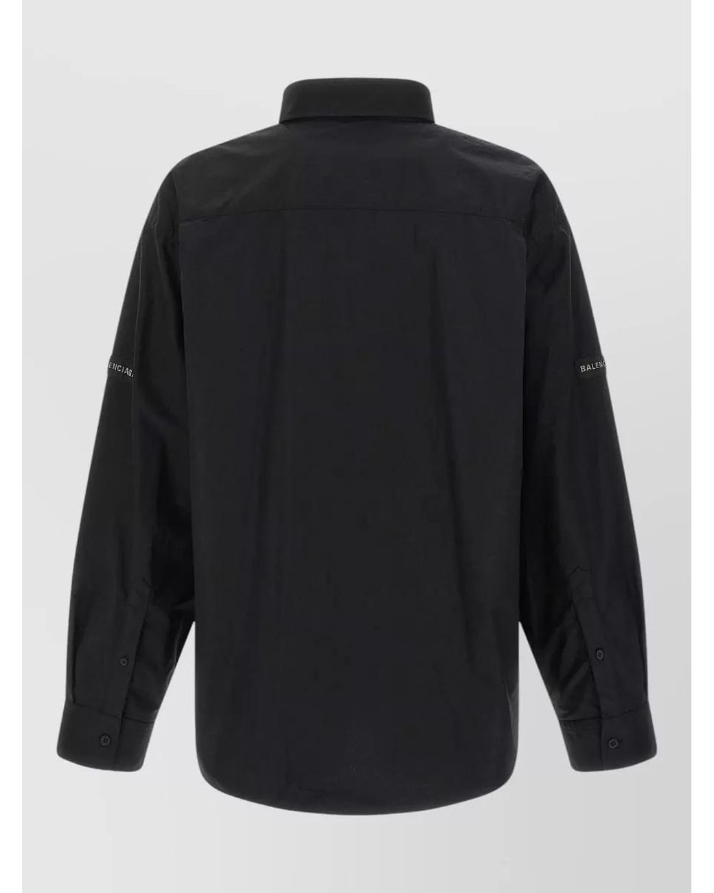 Balenciaga Blue Logo Patch Shirt for men