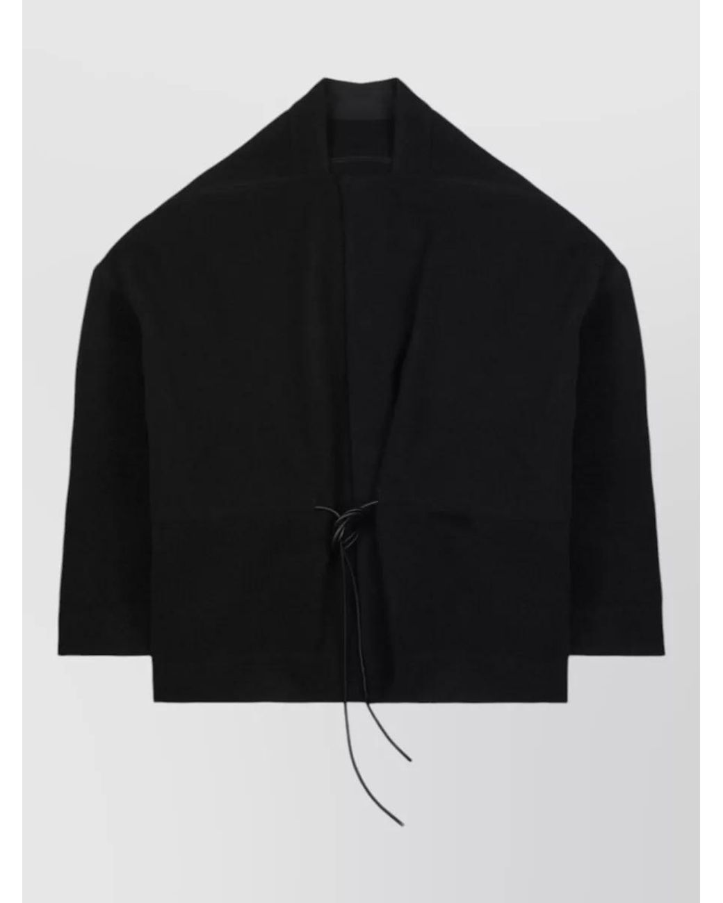 Rick Owens Black Wool Oversized Coat