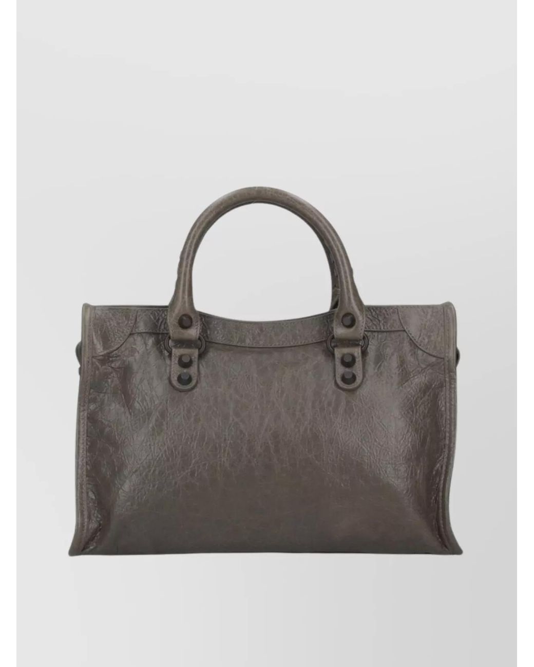 Balenciaga Gray Le City Small Leather Tote Bag