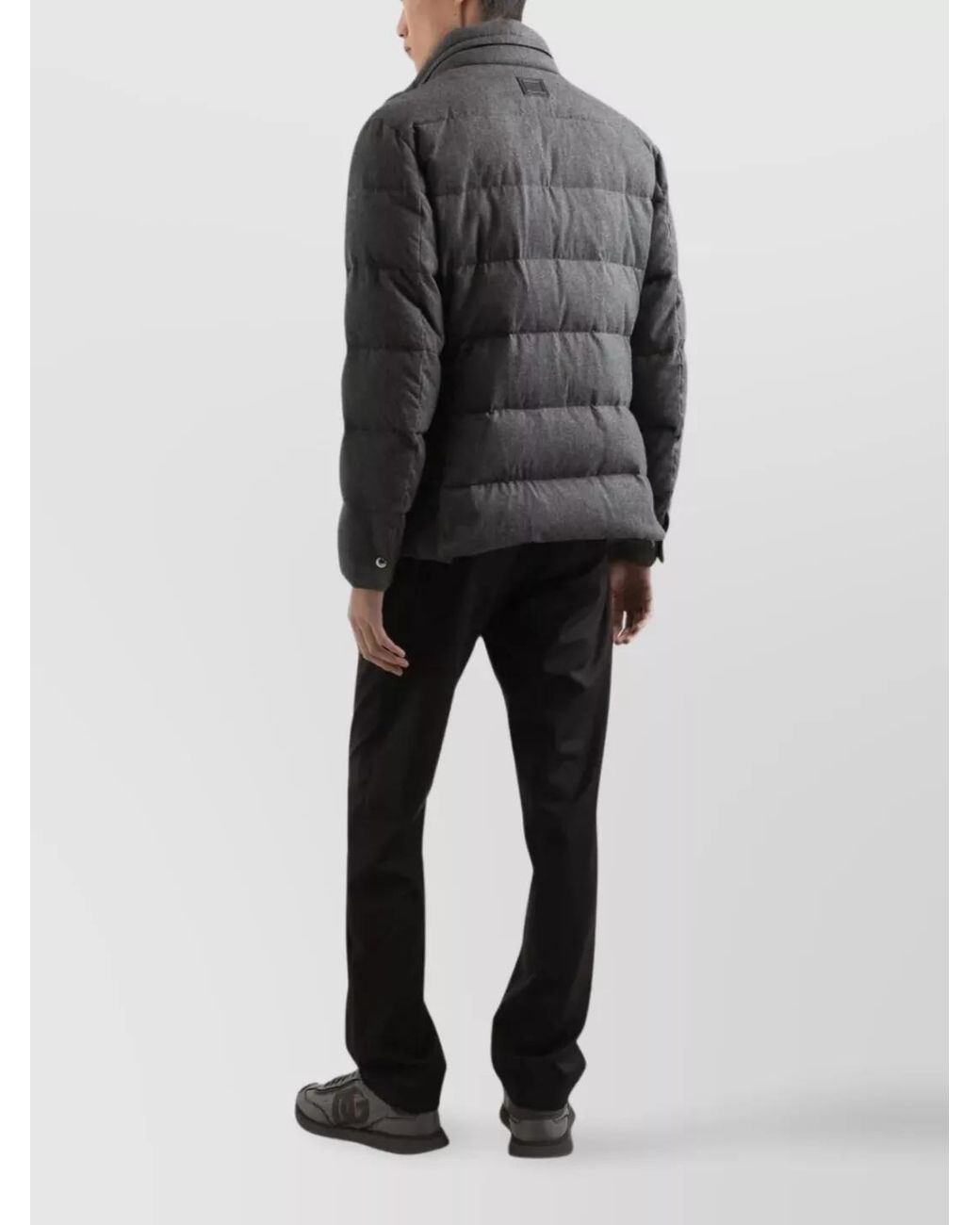 Dolce & Gabbana Black Wool-Blend Tapered Trousers for men