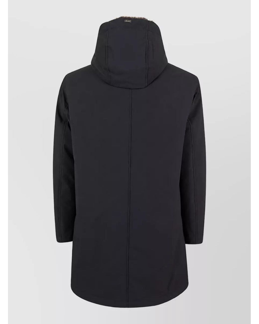 Herno Blue Oversized Hooded Padded Jacket for men