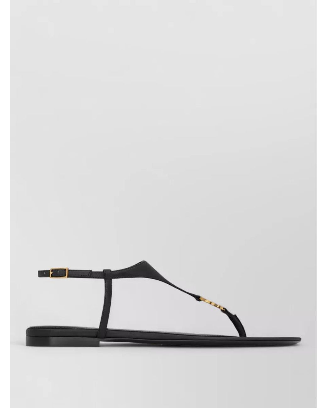 Saint Laurent Multicolor Leather Cassandre Thong Sandals