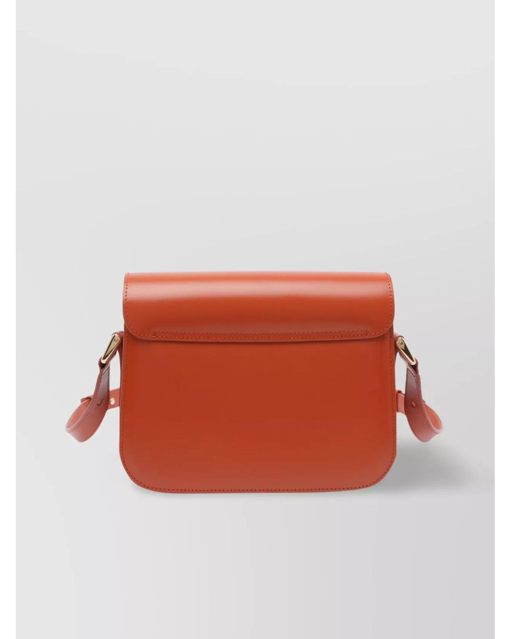 A.P.C. Orange Rectangular Shape Shoulder Bag With Adaptable Strap