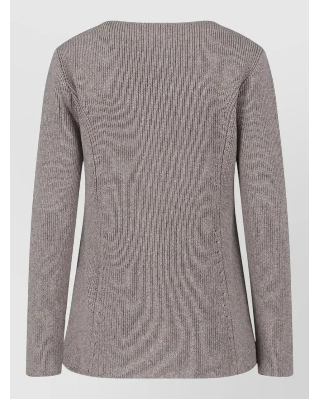 Malo Brown Cashmere Crewneck Fitted Jacket