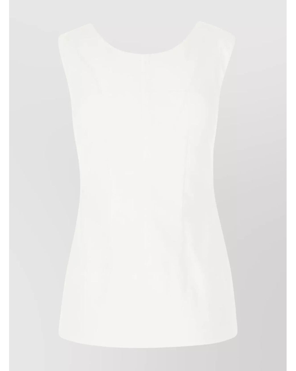 Sportmax White Padded Sleeveless Top
