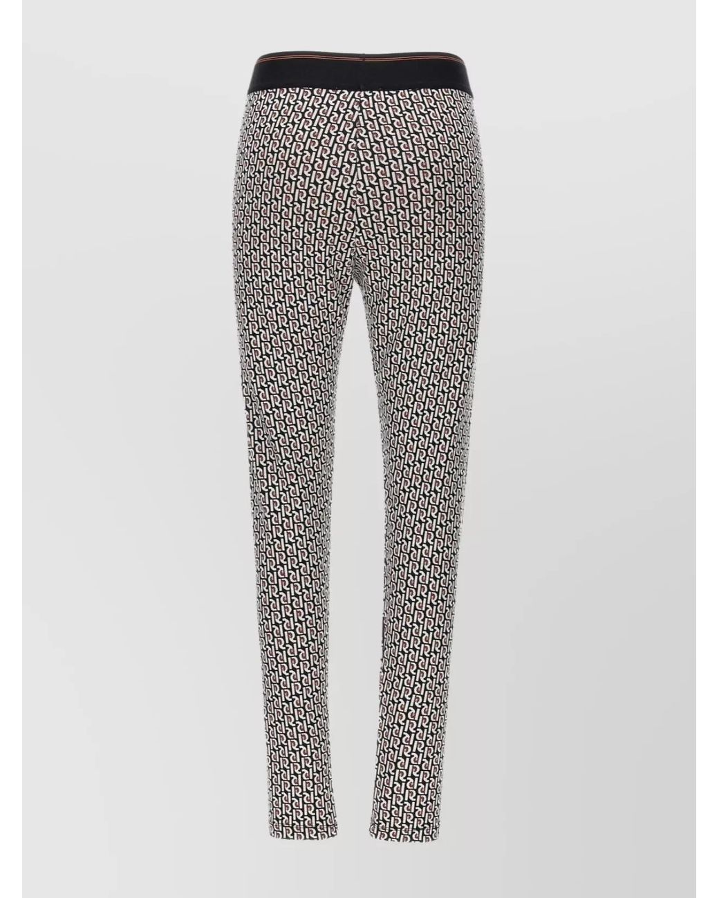 Rabanne Gray Monogram Slim-Fit Leggings