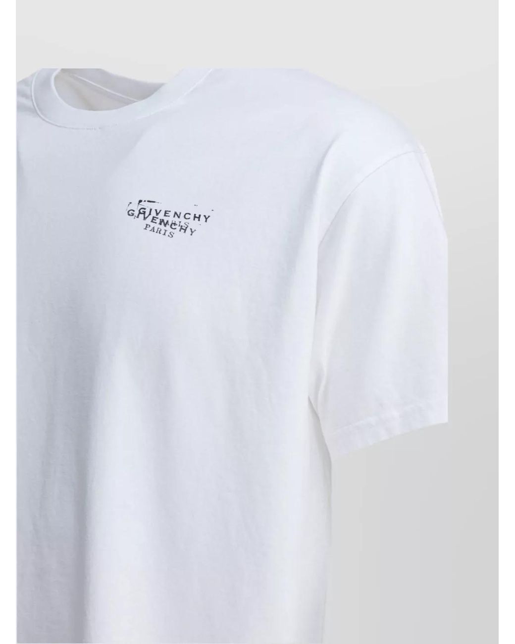 Givenchy White Cotton Regular-Fit Logo-Print T-Shirt for men