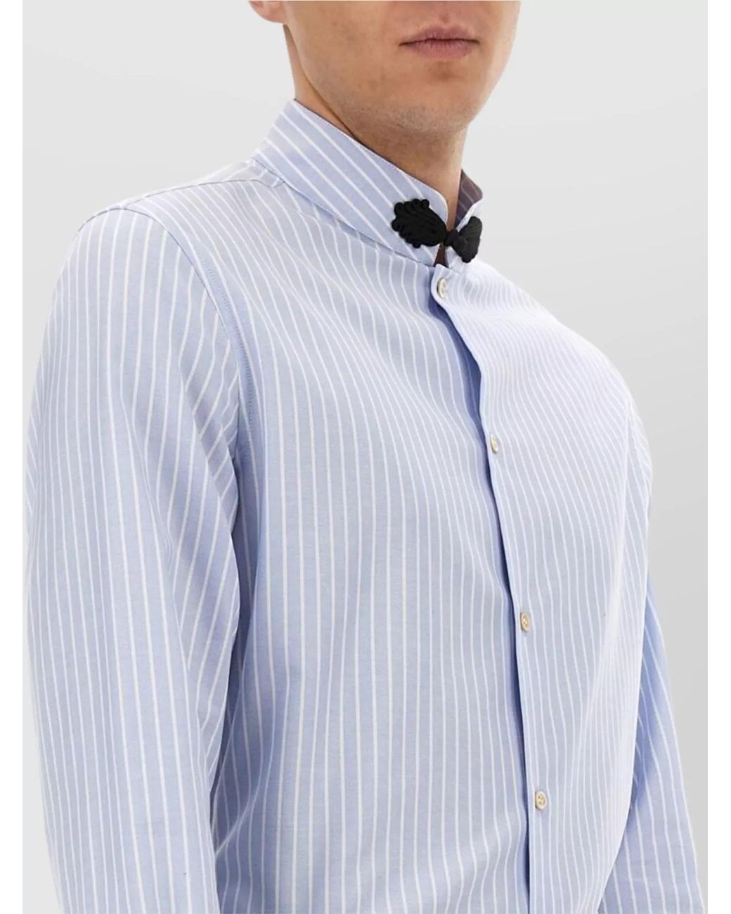 Valentino Blue Cotton Slim-Fit Shirt for men