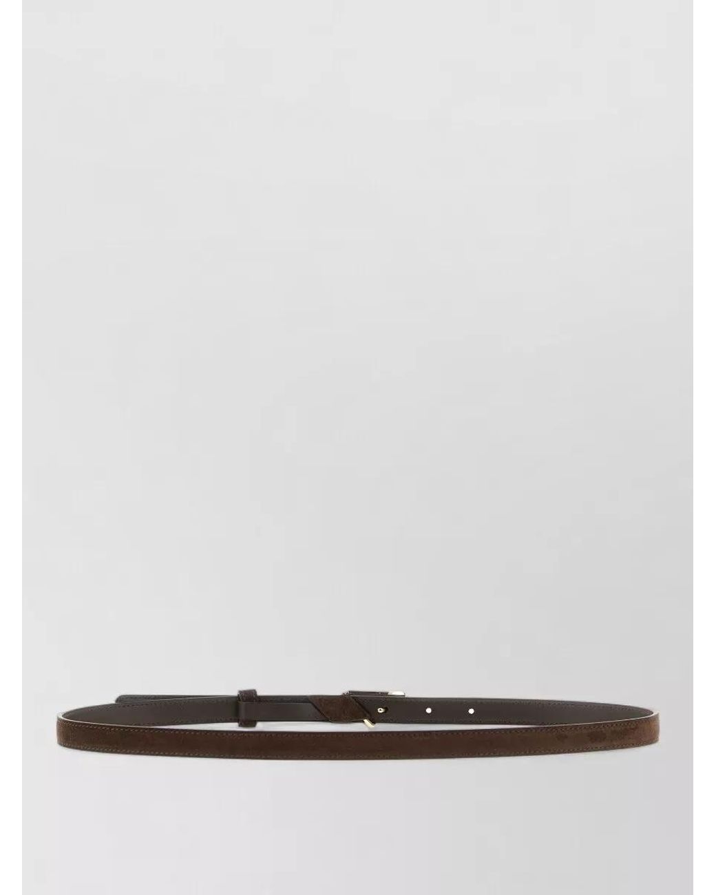 Prada White Suede Logo Belt
