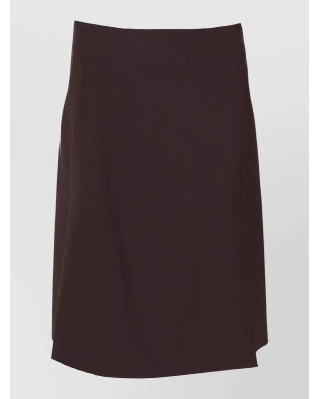 P.A.R.O.S.H. Purple Wool Asymmetric Skirt