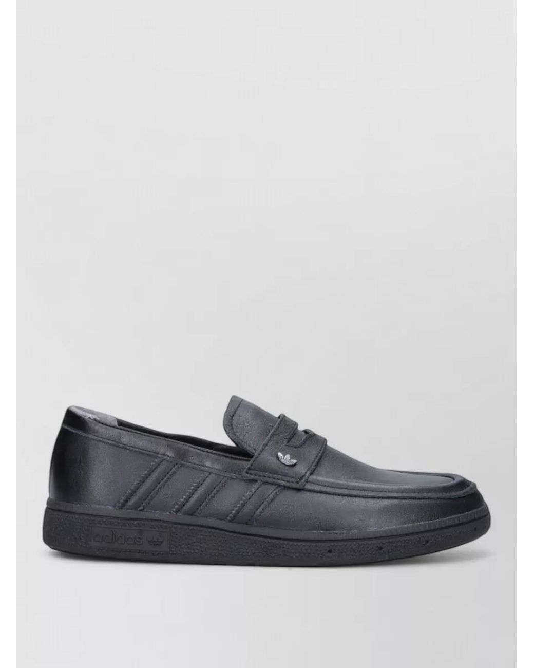 Adidas Black Leather Loafers for men