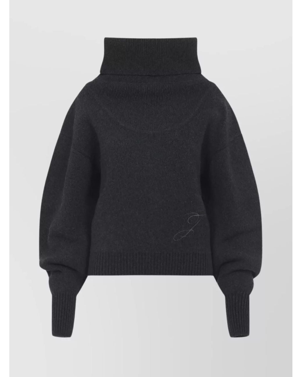 Jacquemus Blue Cashmere-Blend Ribbed Relaxed-Fit Turtleneck Jumper