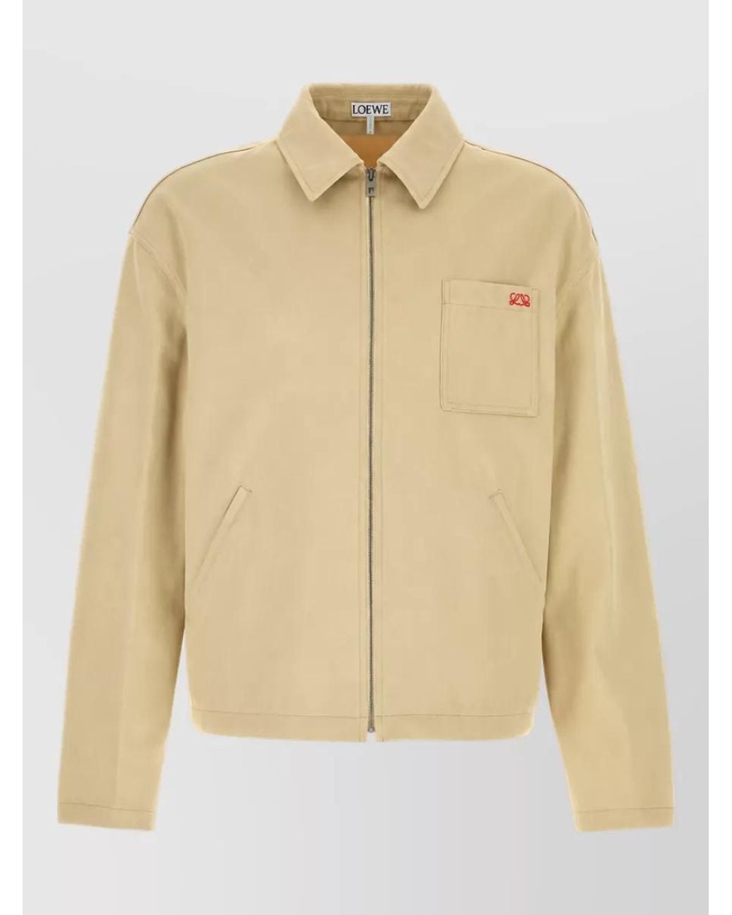 Loewe Natural Cotton Single Breasted Coat for men