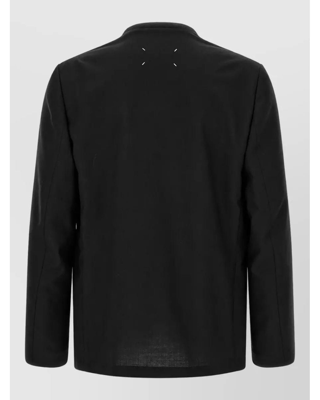 Maison Margiela Black Wool Regular-Fit Suit Jacket for men