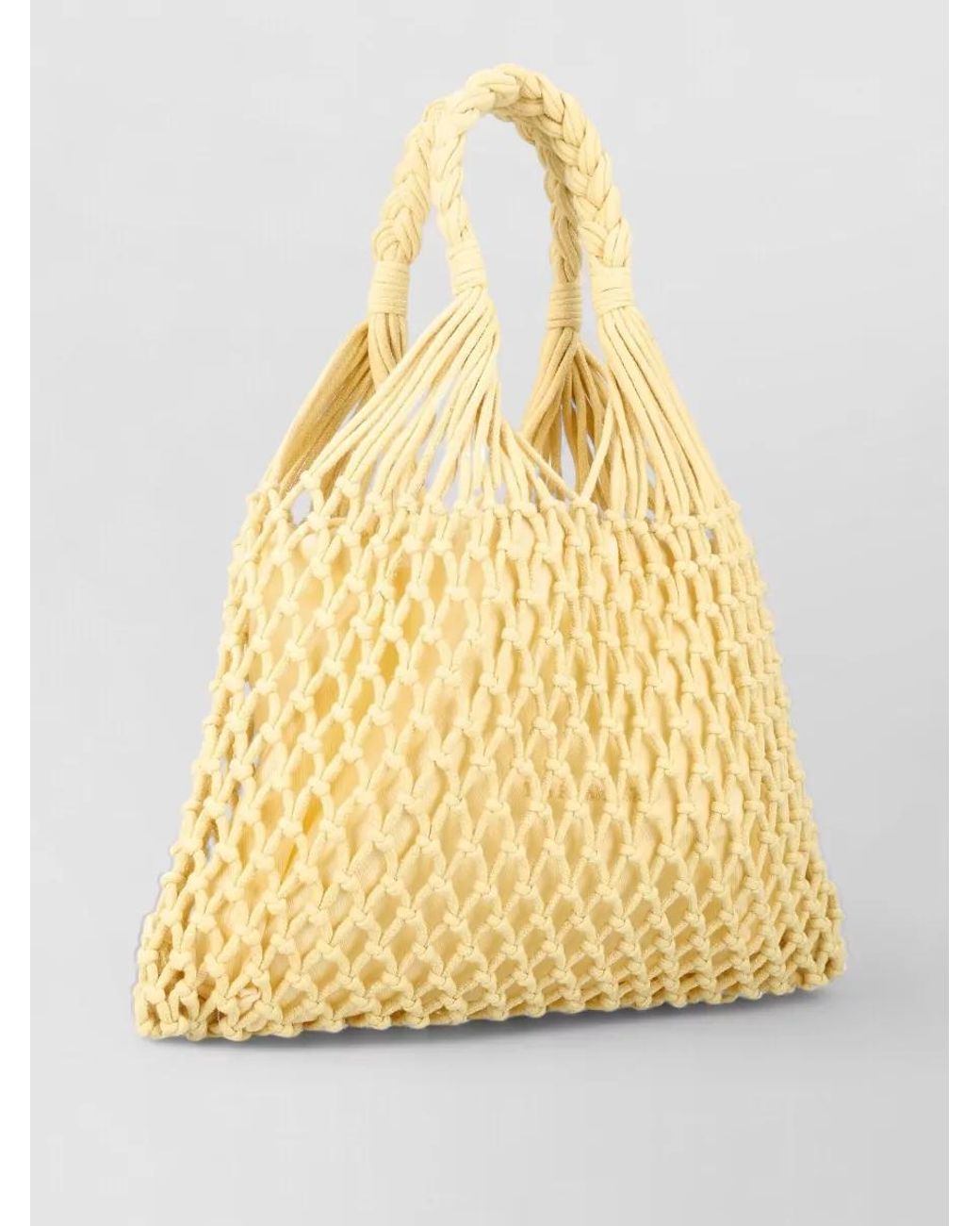 Frankie Shop Yellow Macramé Tote Bag