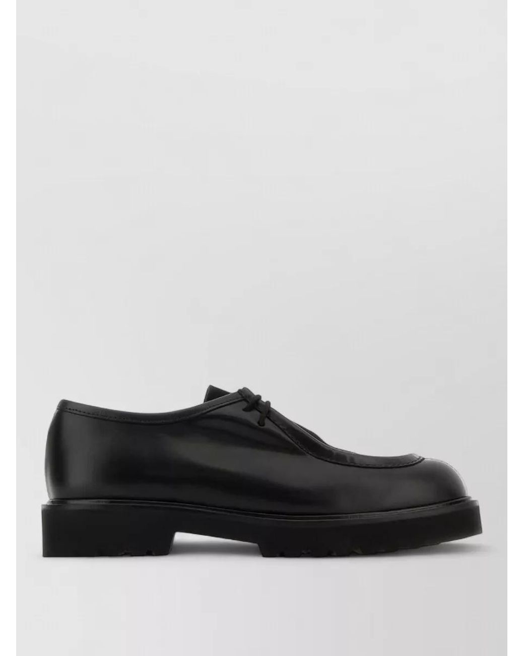 Max Mara Black Leather Lace-Up Shoes