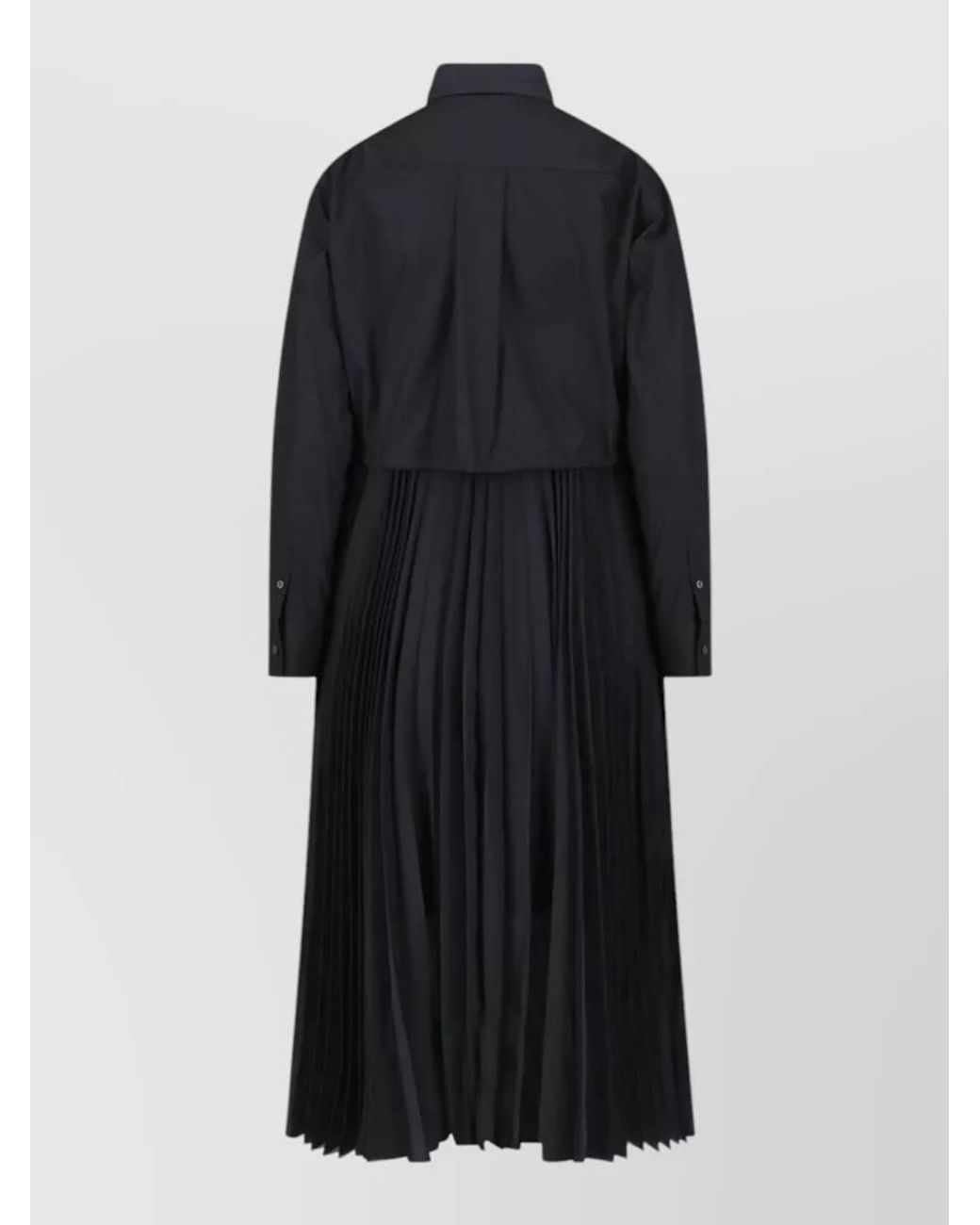Sacai Black Knee-Length Midi Dress