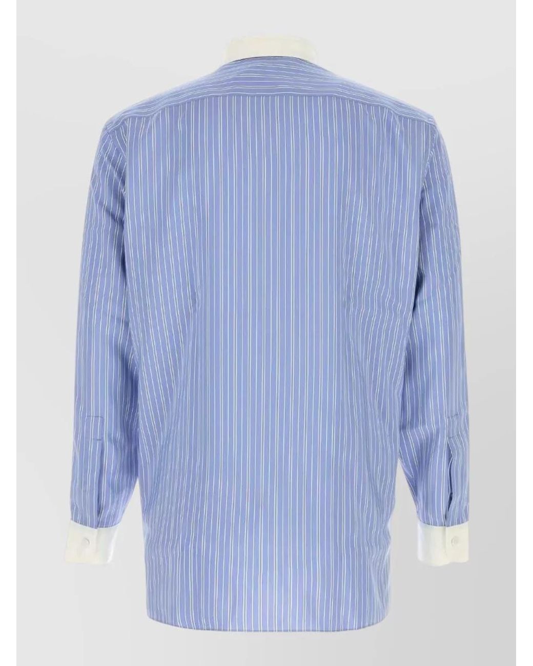 Tom Ford Blue Embroidered Silk Shirt for men