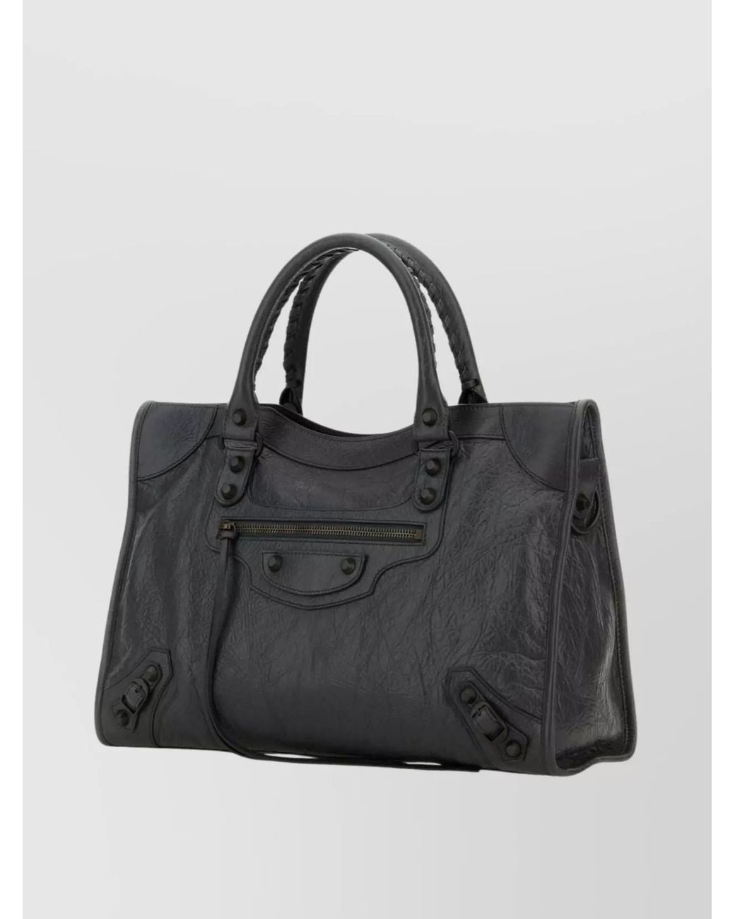Balenciaga Black Le City Medium Leather Shoulder Bag