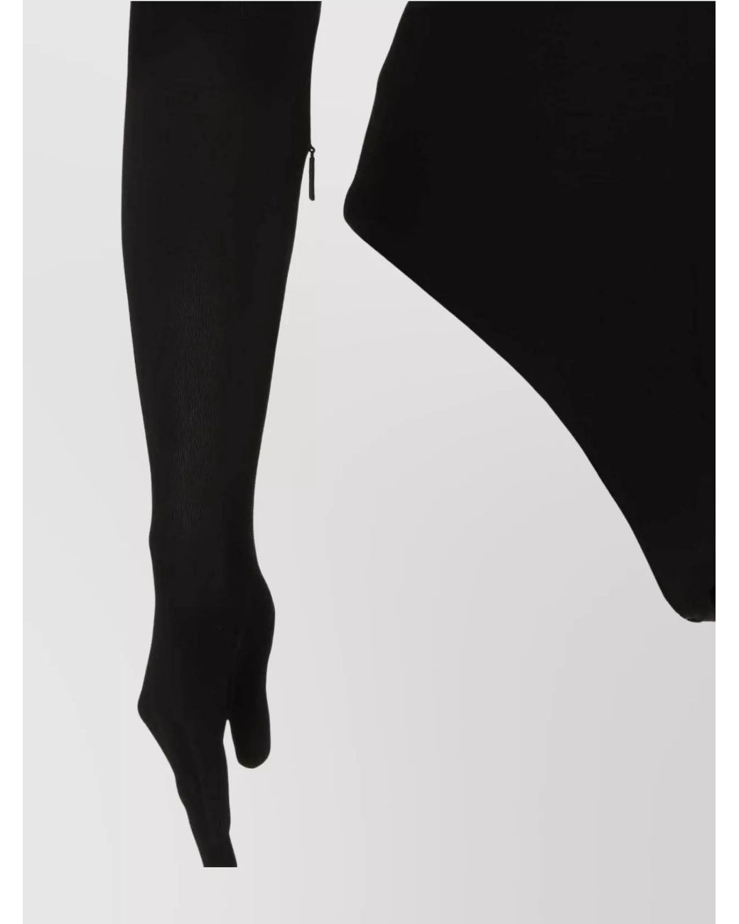 Ambush Black Heart Shaped Gloves Bodysuit