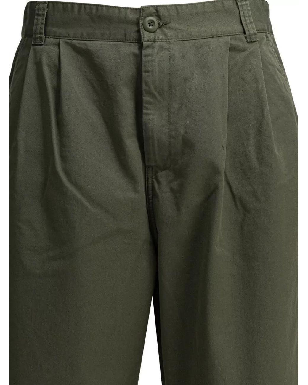 Carhartt Green Straight-Leg Cotton Trousers for men