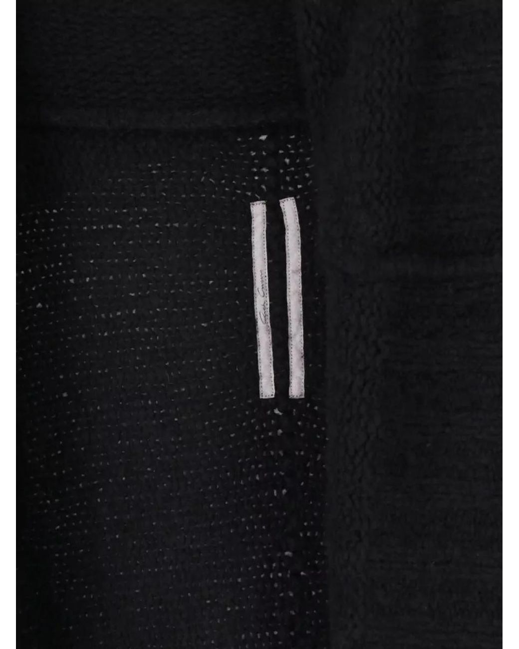 Rick Owens Black Cashmere Silk Crewneck Sweater
