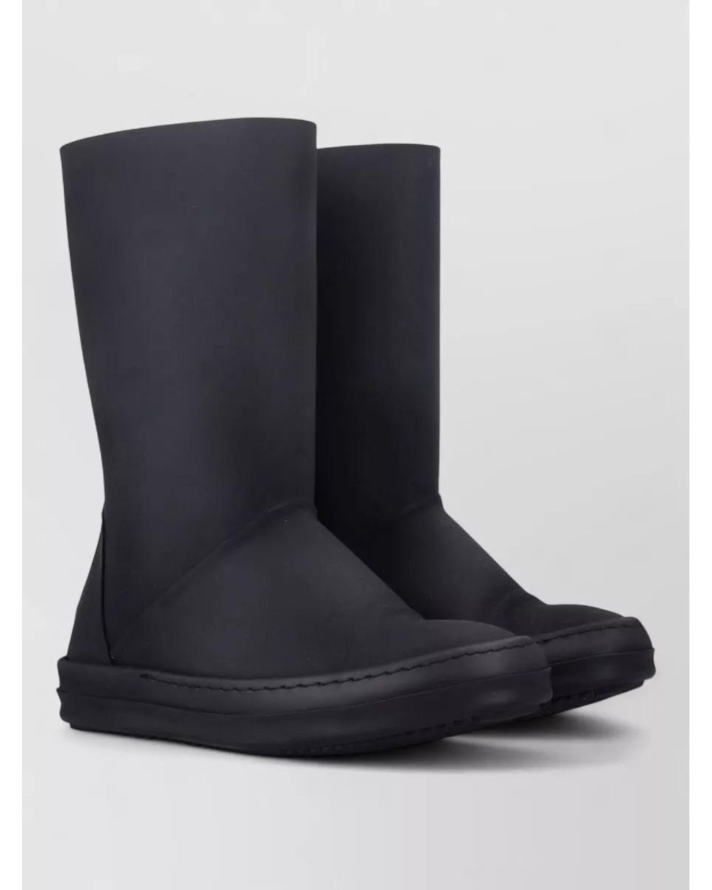 Rick Owens Blue Mid-Calf Rubber Boots