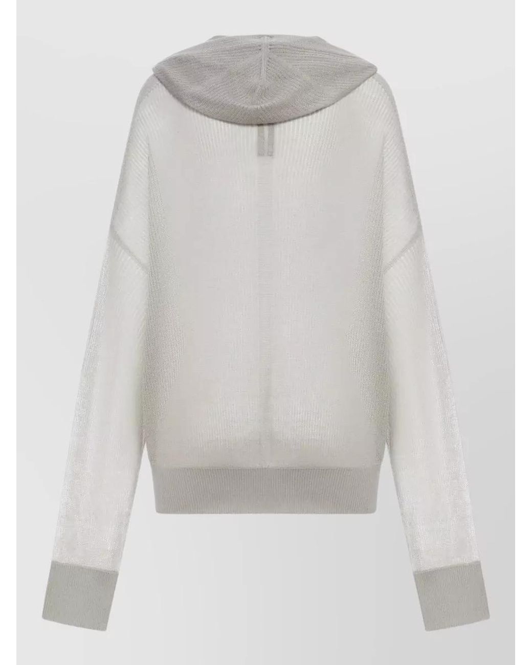 Rick Owens Gray Cashmere Hoodie