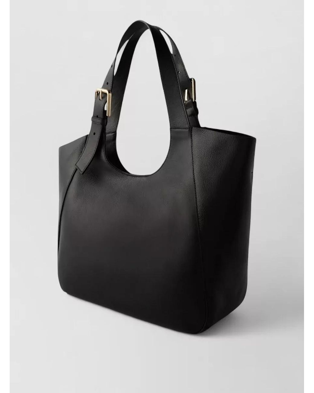 Furla Black Leather Tote Bag