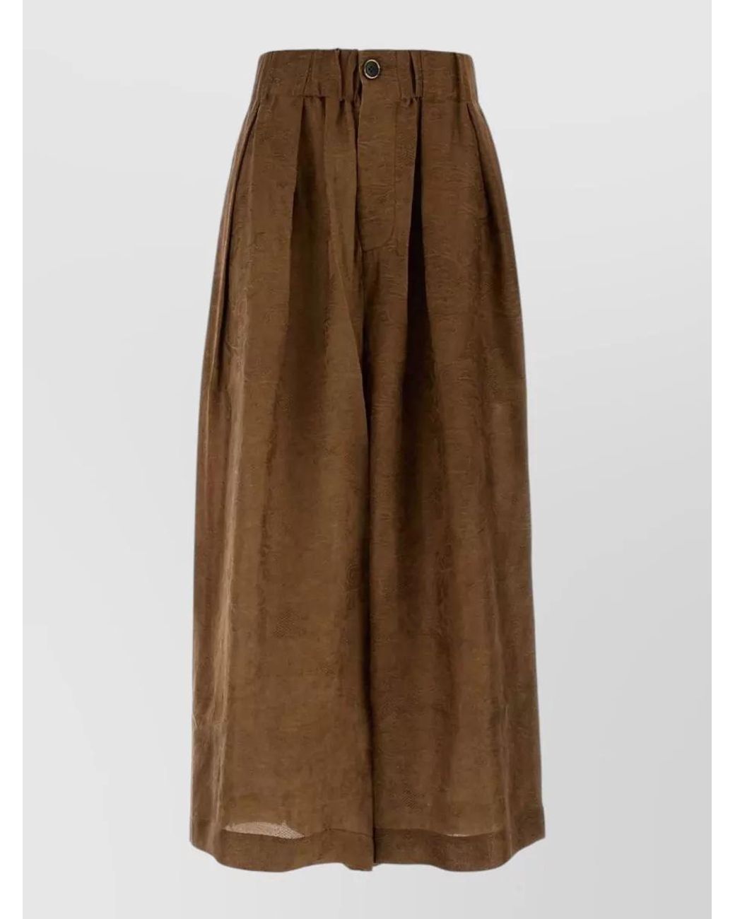 Uma Wang Brown Viscose Blend Wide-Leg Trousers